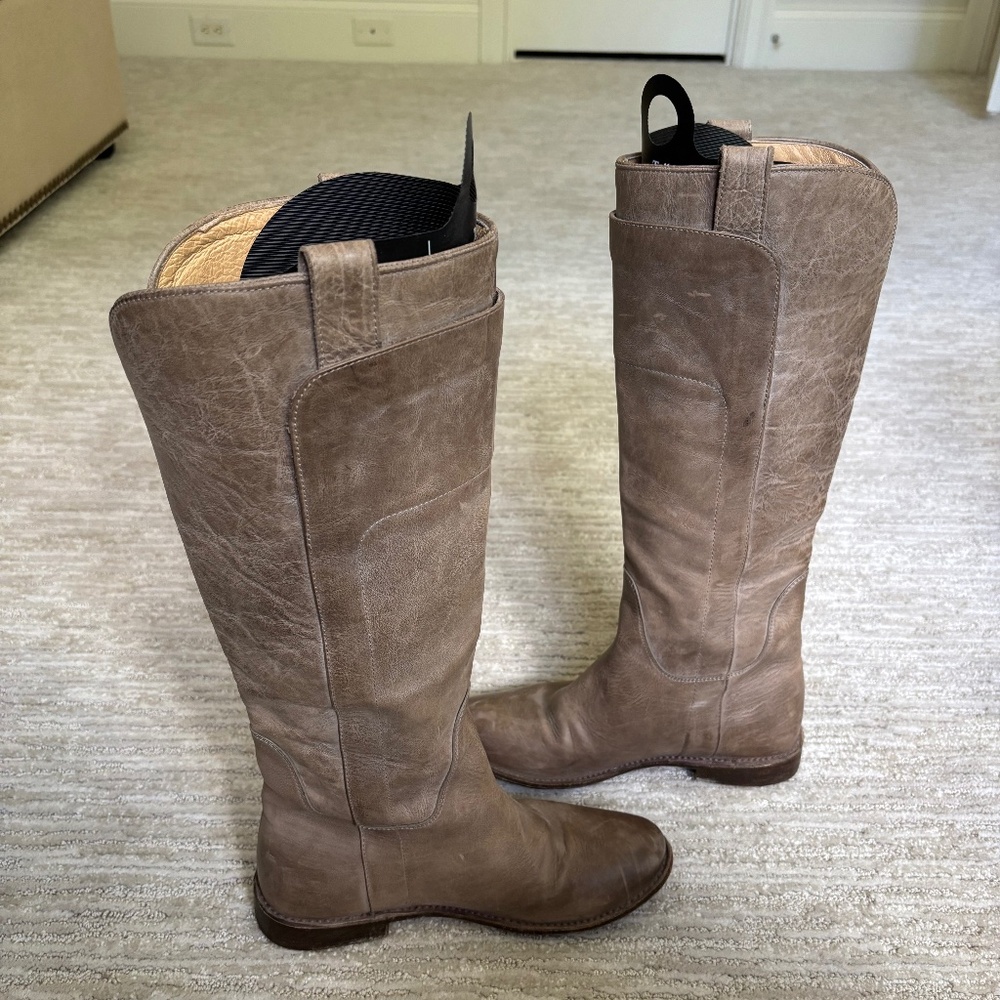 Frye Paige Tall Riding Boots in Grey - size 7 B